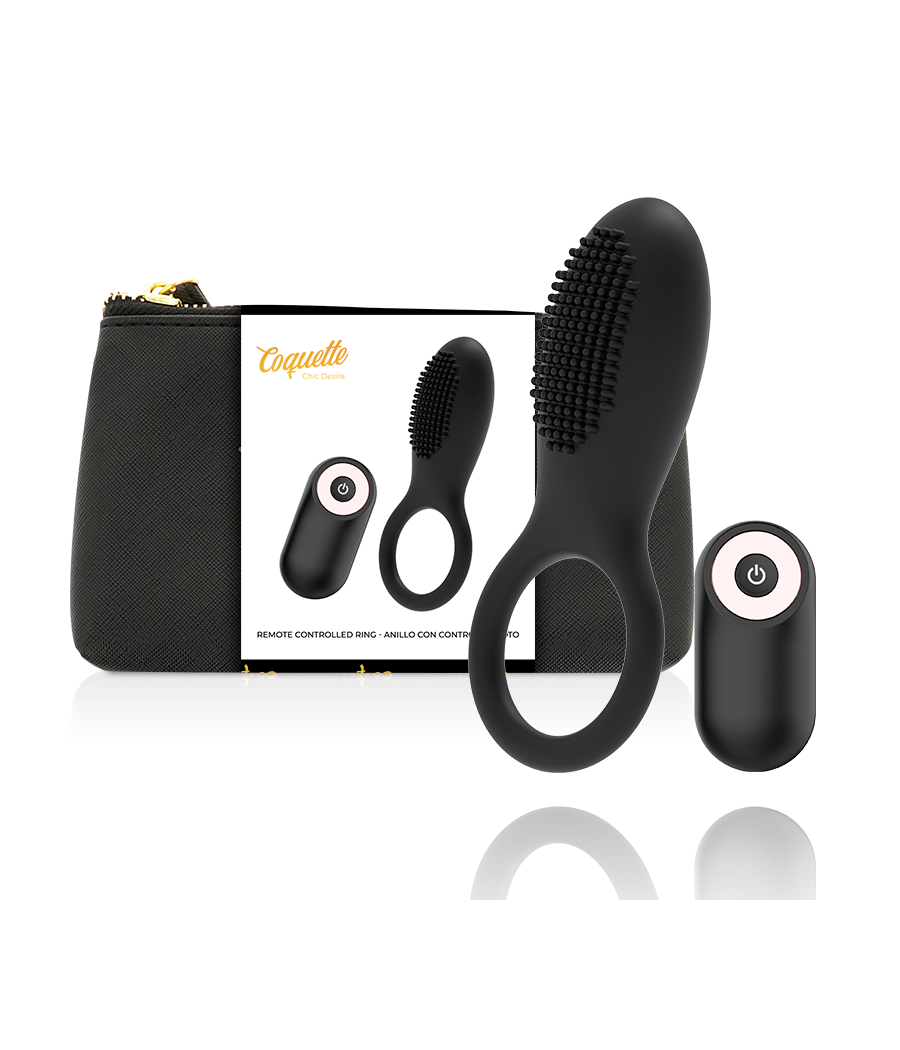 COQUETTE CHIC DESIRE - COCKRING TÉLÉCOMMANDE RECHARGEABLE NOIR/ OR