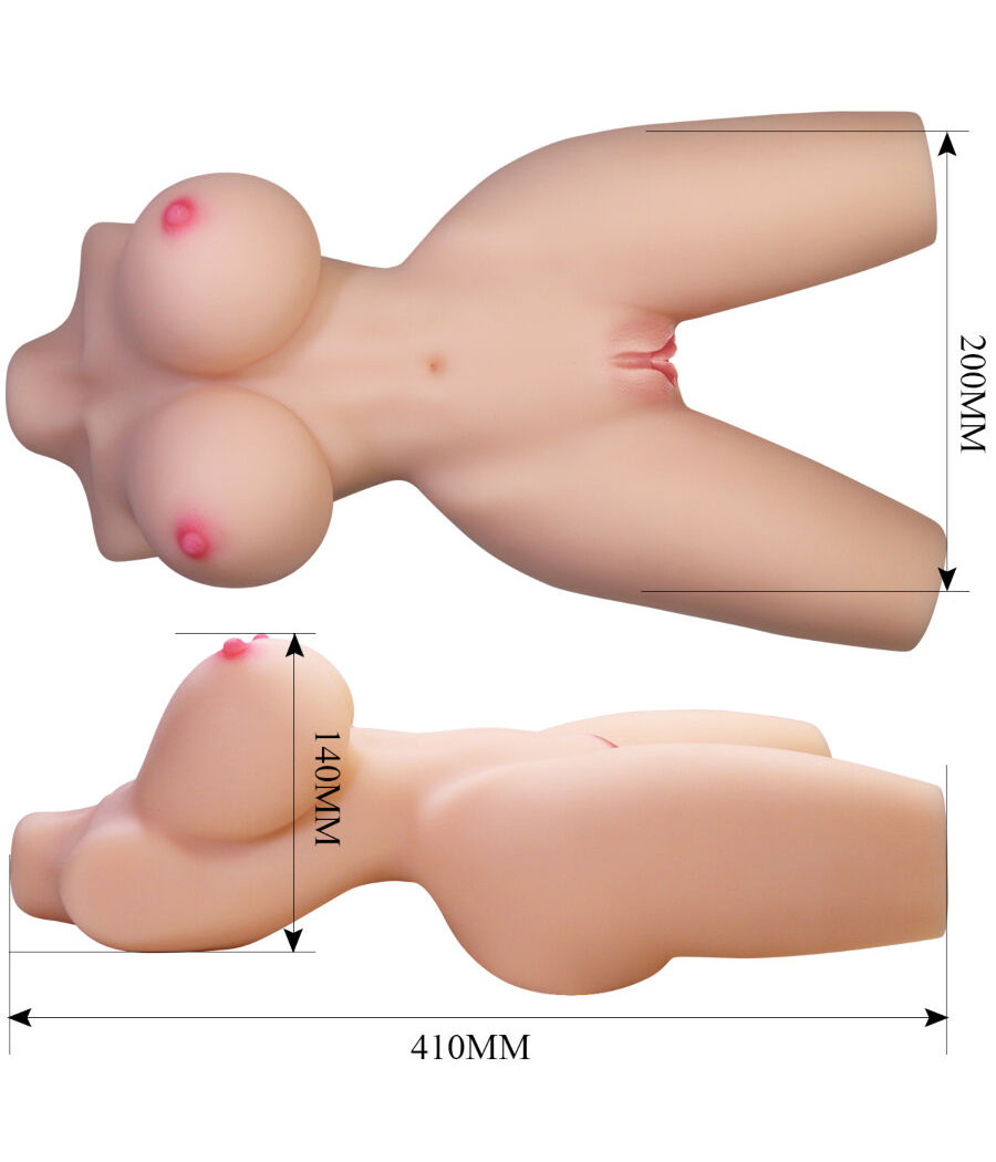 CRAZY BULL - LILY TORSO FEMENINO REALISTA VAGINA Y ANAL 4 KG