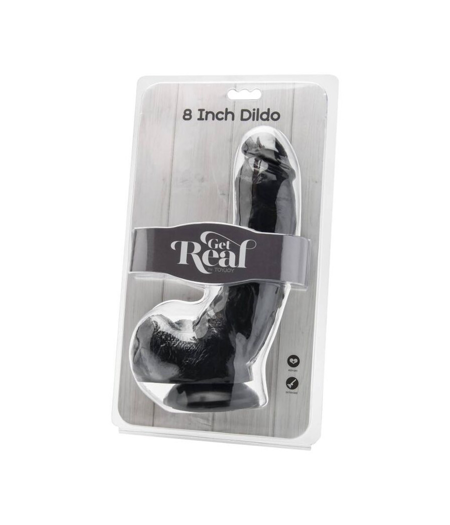 GET REAL - DILDO 20,5 CM MIT KUGELN SCHWARZ
