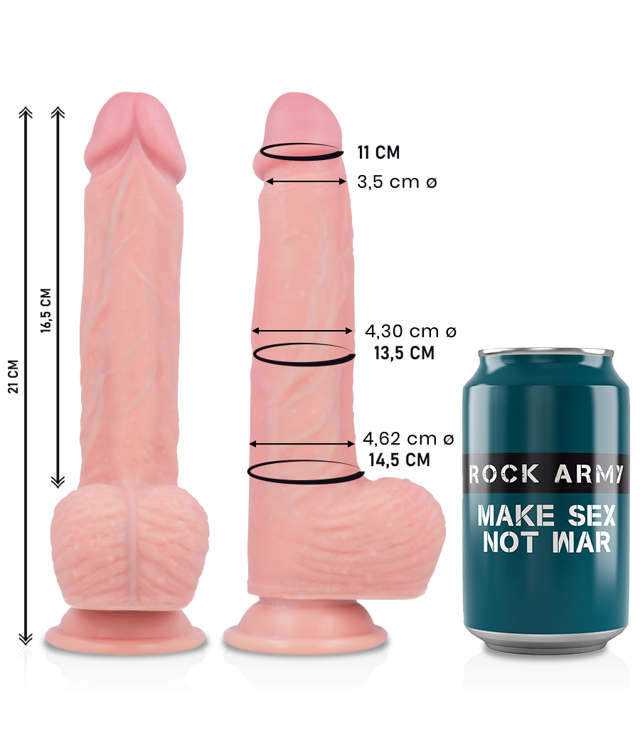 ROCKARMY - FLÜSSIGER SILIKONDILDO PREMIUM SPITFIRE 21 CM -O- 4.62 CM