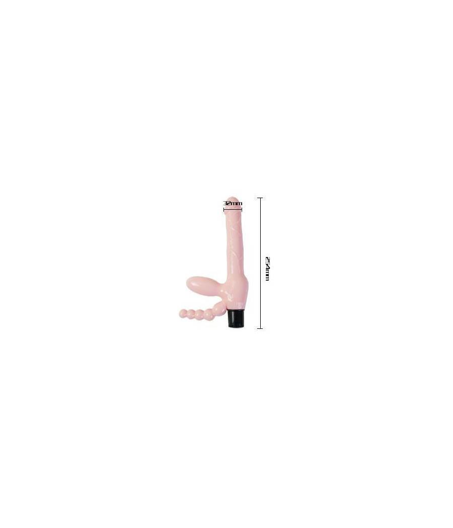 BAILE - HARNAIS SANS CORDE TPR AVEC VIBRATION ET STIMULATION ANAL 25.4 CM