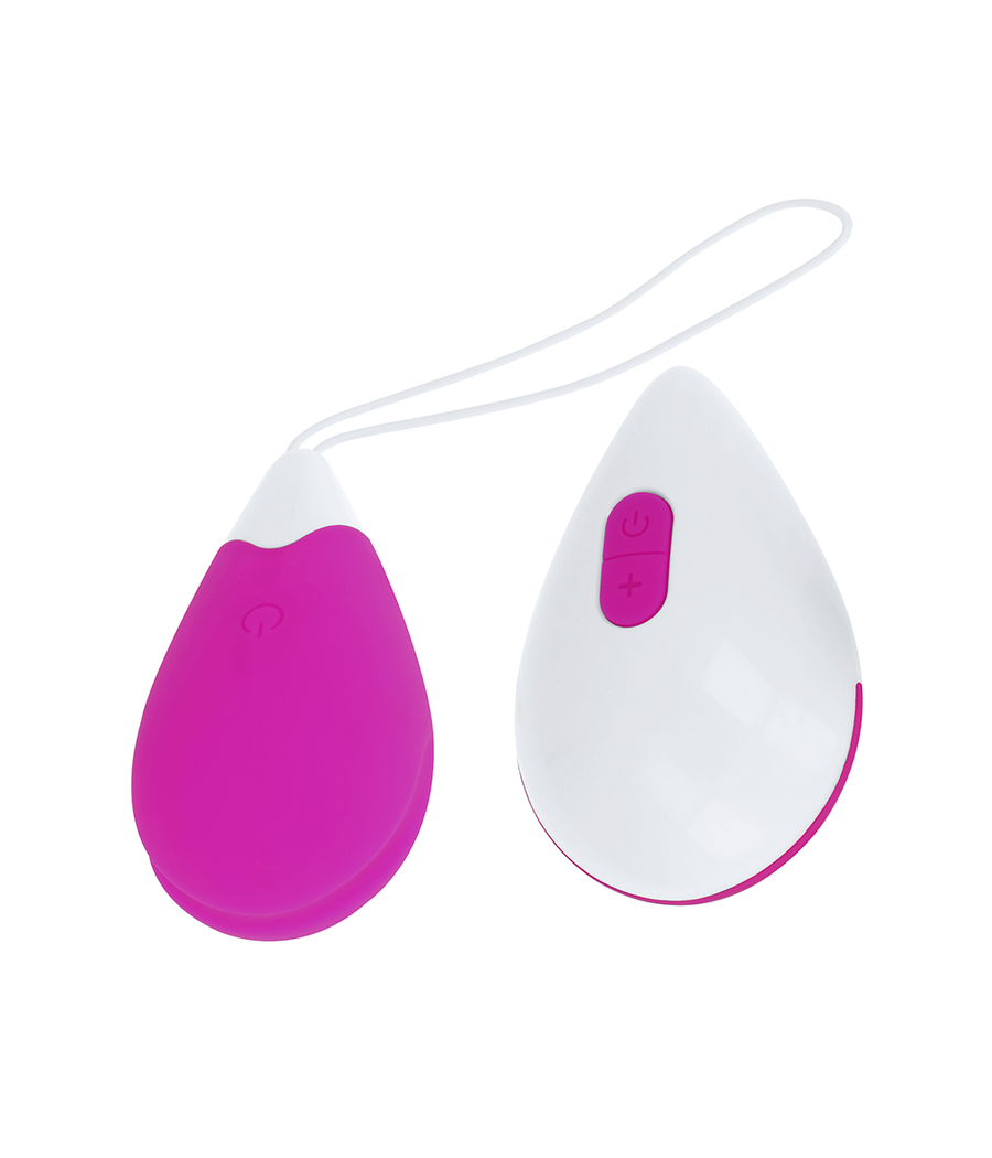 OHMAMA - TEXTURED VIBRATING EGG 10 MODES PURPLE AND WHITE