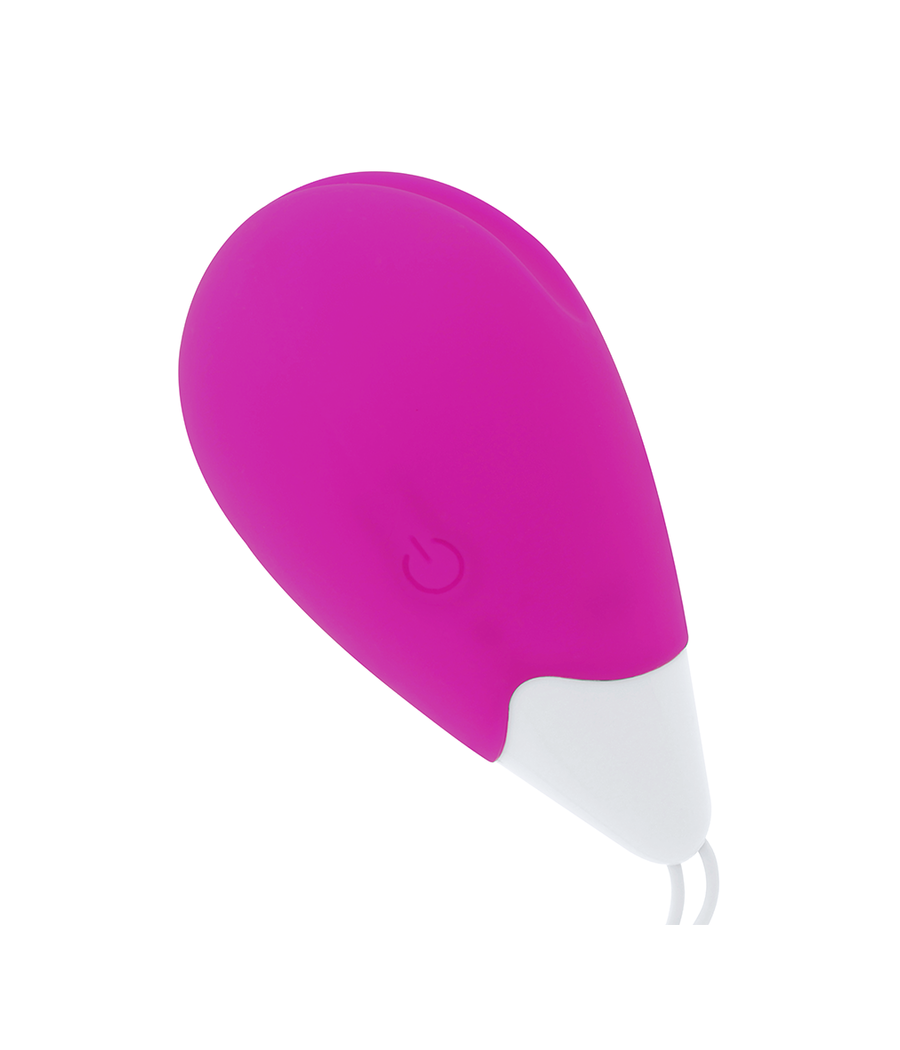 OHMAMA - TEXTURED VIBRATING EGG 10 MODES PURPLE AND WHITE