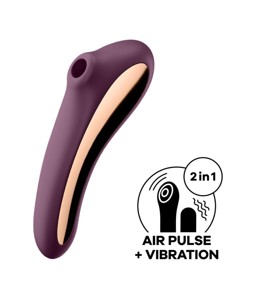 SATISFYER - DUAL KISS AIR PULSE VIBRATOR WEINROT