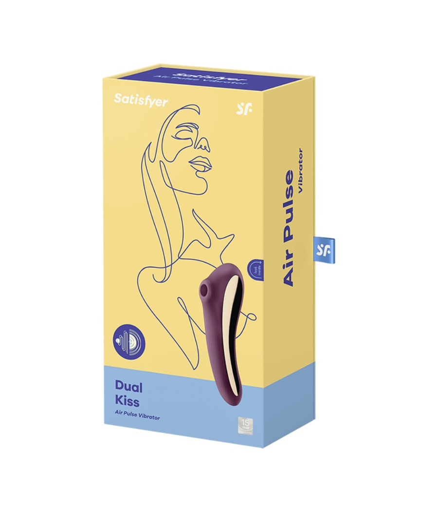 SATISFYER - DUAL KISS AIR PULSE VIBRATOR WEINROT
