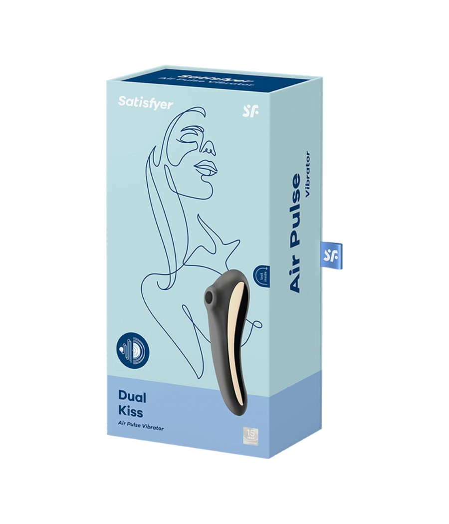 SATISFYER - DUAL KISS AIR PULSE VIBRATOR SCHWARZ