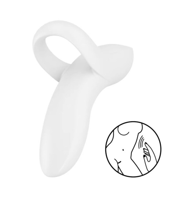 SATISFYER - VIBRATEUR  DOIGTS BOLD LOVER BLANC