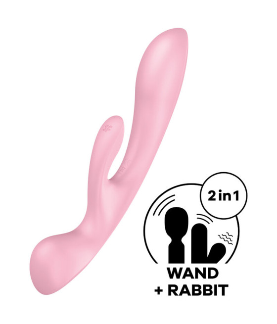 SATISFYER - VIBRAO HÍBRIDA TRIPLE OH ROSA