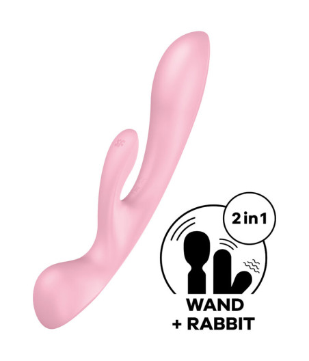 SATISFYER - TRIPLE OH VIBRADOR HÍBRIDO ROSA