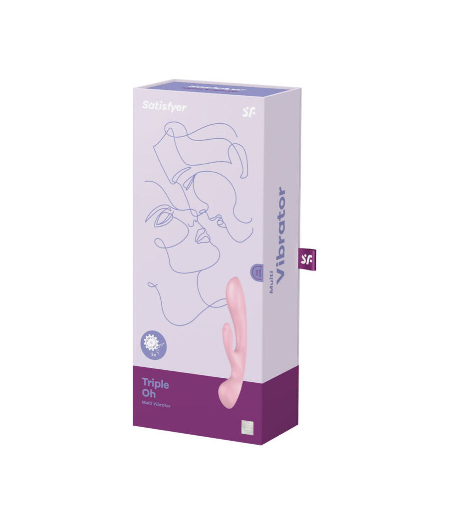SATISFYER - TRIPLE OH HYBRID VIBRATION ROSA