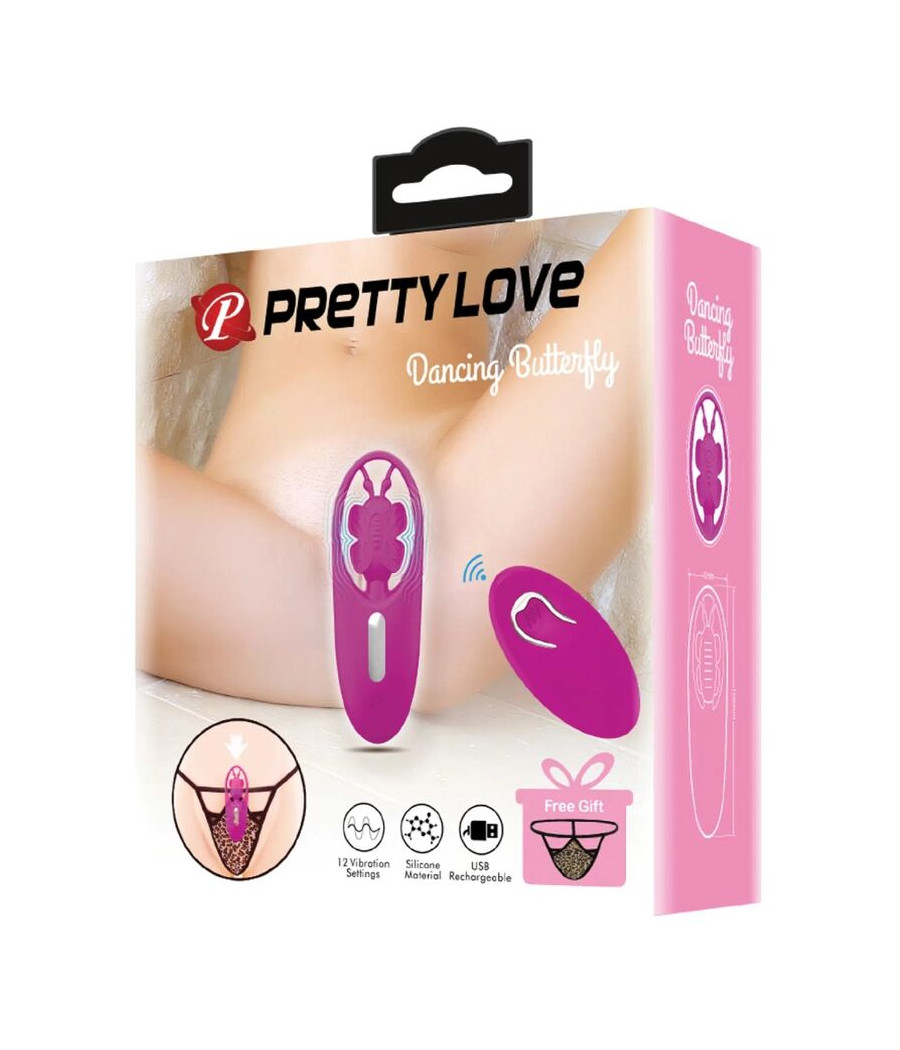 PRETTY LOVE - STIMOLATORE A FARFALLA PER MUTANDINE DANCING CON TELECOMANDO LILLA