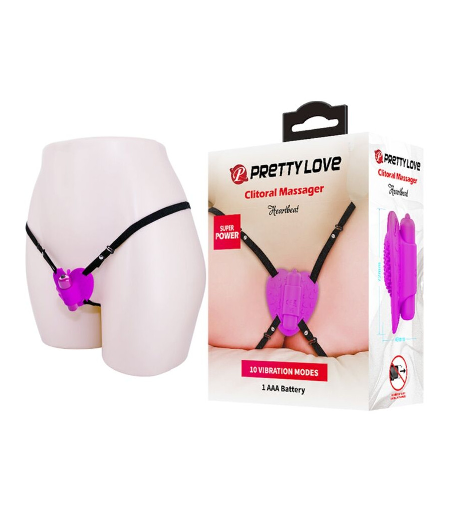PRETTY LOVE - HEARTBEAT CLITORIS MASSAGER 10 VIBRATION MODES PURPLE