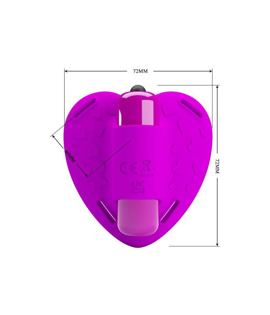 PRETTY LOVE - HEARTBEAT CLITORIS MASSAGER 10 VIBRATIONSMODI LILA