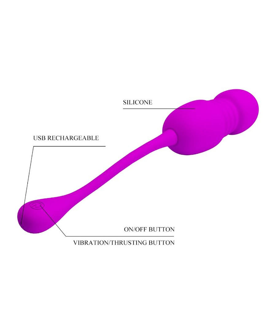 PRETTY LOVE - CALLIE HUEVO VIBRADOR RECARGABLE MORADO