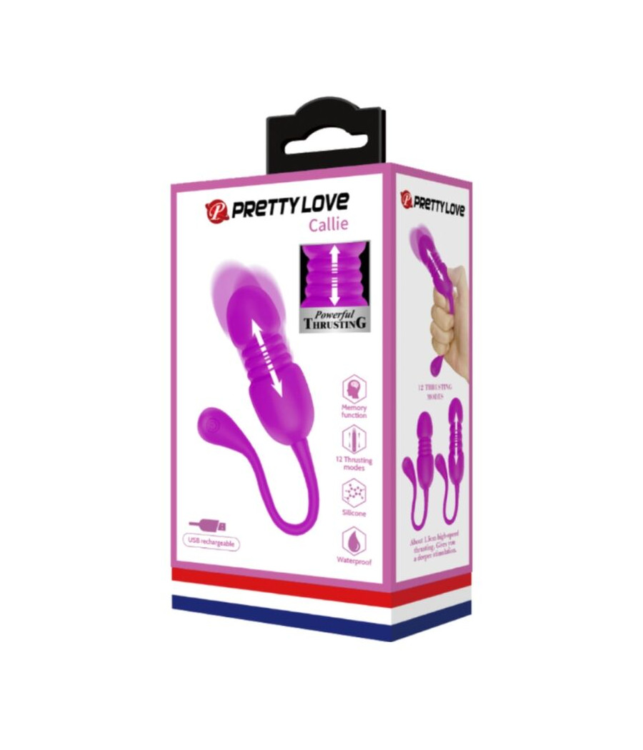 PRETTY LOVE - OVO VIBRATÓRIO RECARREGVEL CALLIE ROXO