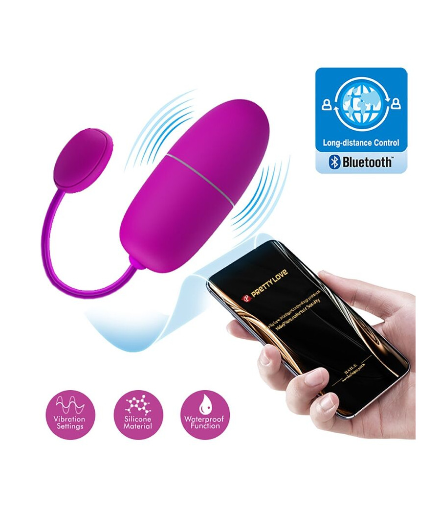 PRETTY LOVE - NINFA UOVO VIBRANTE APP CONTROLLATO VIOLA
