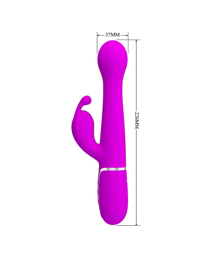 PRETTY LOVE - DEJON RABBIT VIBRATOR 3 IN 1 MULTIFUNCTION VIOLET