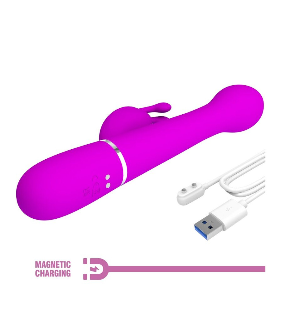 PRETTY LOVE - DEJON VIBRADOR RABBIT 3 EN 1 MULTIFUNCIÓN VIOLETA