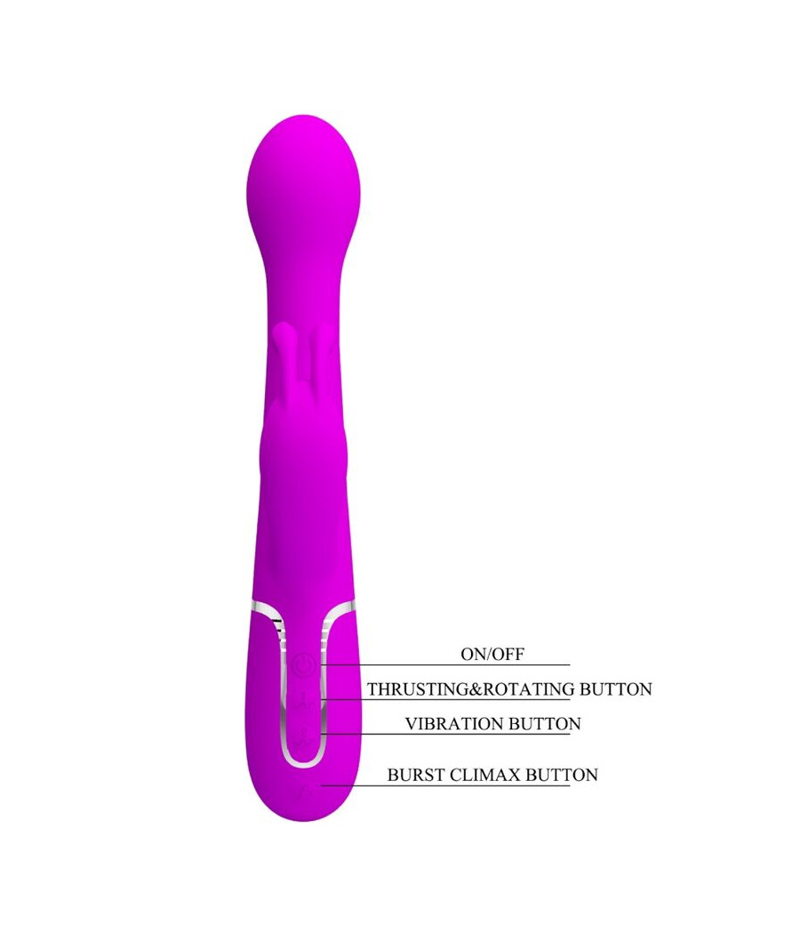 PRETTY LOVE - DEJON VIBRADOR RABBIT 3 EN 1 MULTIFUNCIÓN VIOLETA