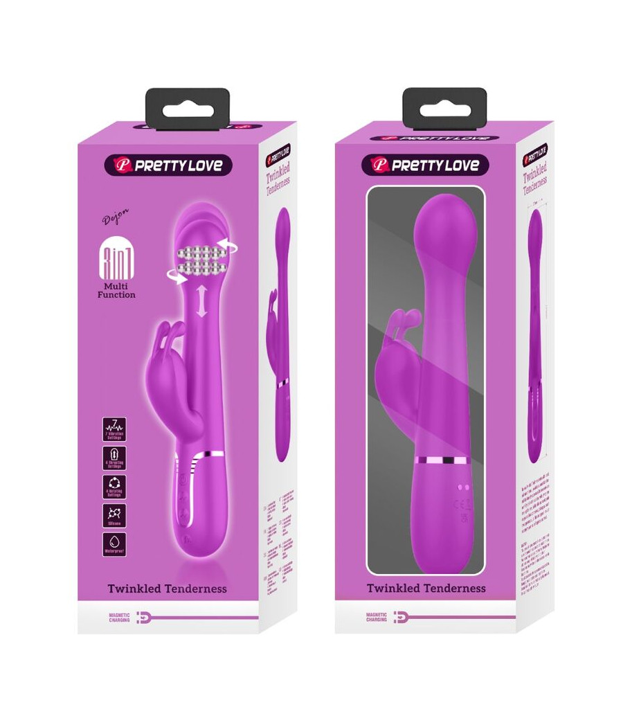 PRETTY LOVE - DEJON VIBRADOR RABBIT 3 EN 1 MULTIFUNCIÓN VIOLETA