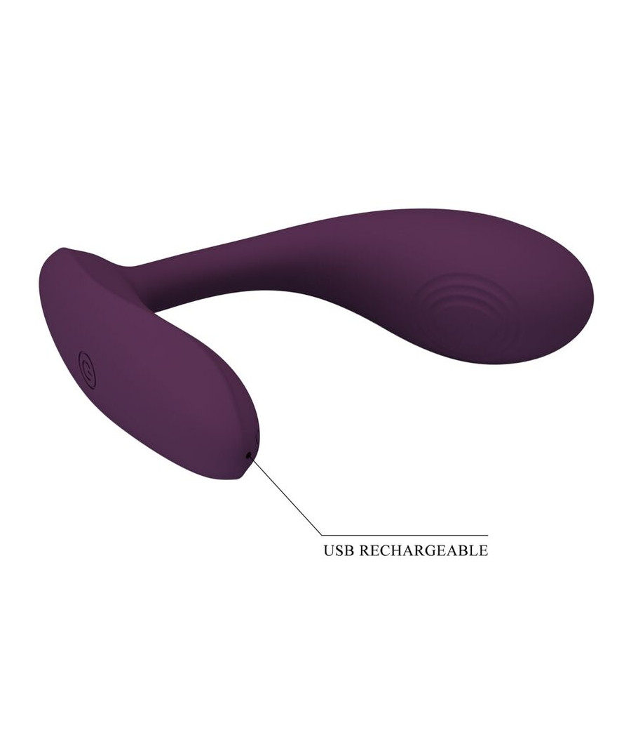 PRETTY LOVE - BAIRD G-SPOT 12 VIBRAÇÕES RECARREGÁVEL LILA APP