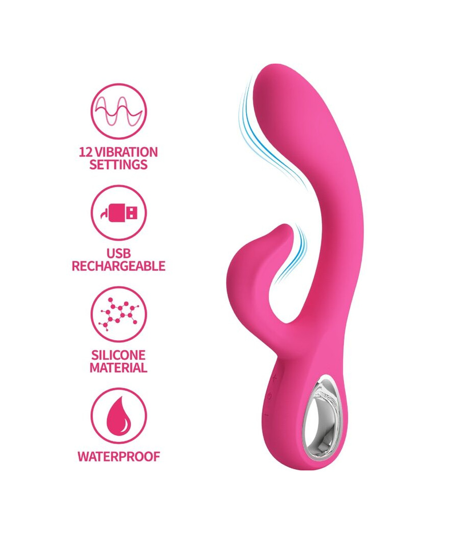 PRETTY LOVE - VIBRATORE FRITZ RABBIT 12 VIBRAZIONI ROSA