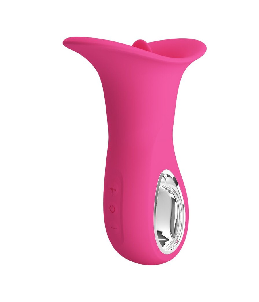 PRETTY LOVE - CLYDE VIBRATORE ORALE LINGUA VIBRANTE 12 VIBRAZIONI ROSA
