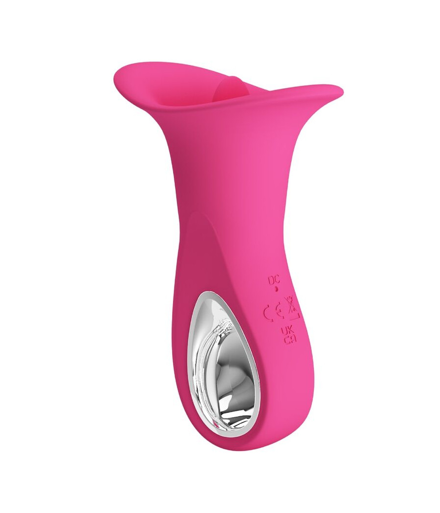 PRETTY LOVE - CLYDE VIBRATEUR ORAL LANGUE VIBRANTE 12 VIBRATIONS ROSE