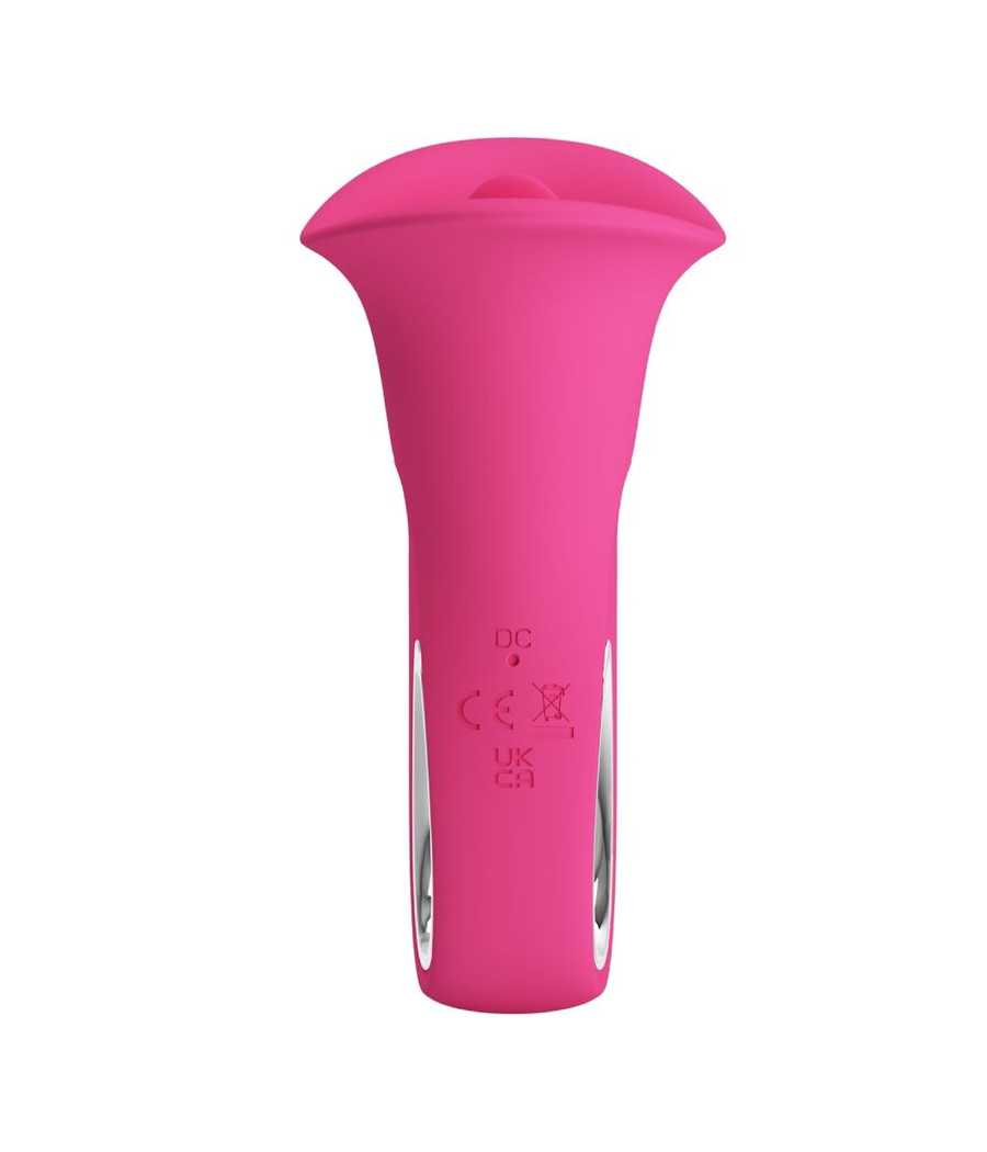 PRETTY LOVE - CLYDE ORALVIBRATOR VIBRIERENDE ZUNGE 12 VIBRATIONEN ROSA
