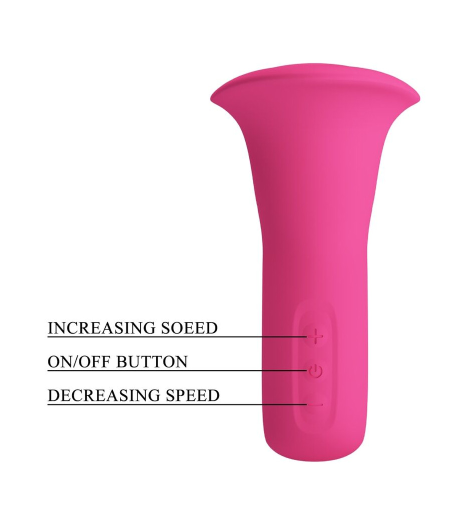 PRETTY LOVE - CLYDE VIBRATORE ORALE LINGUA VIBRANTE 12 VIBRAZIONI ROSA