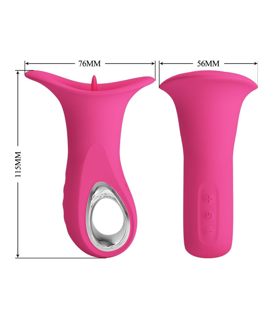 PRETTY LOVE - CLYDE VIBRATORE ORALE LINGUA VIBRANTE 12 VIBRAZIONI ROSA