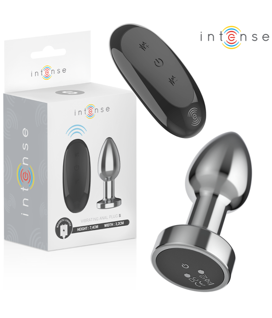 INTENSE - PLUG ANAL 10 VIBRATIONS MÉTAL AVEC TÉLÉCOMMANDE S