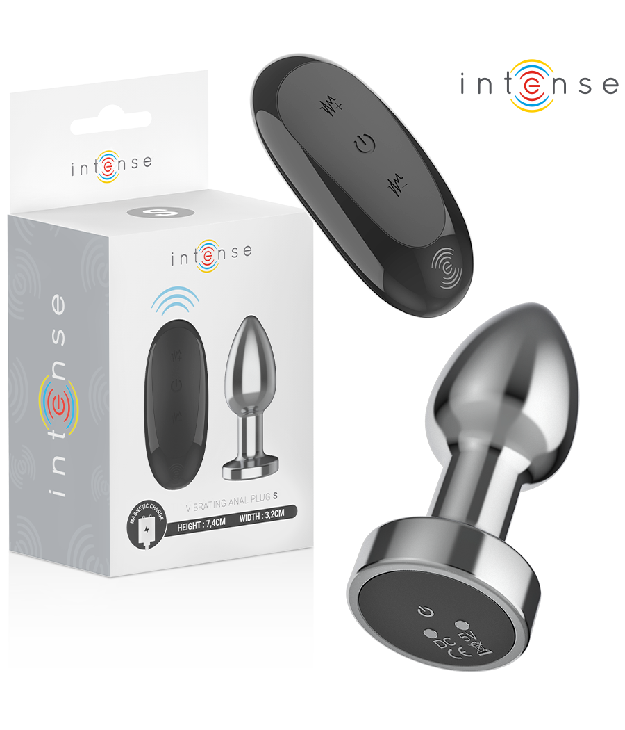INTENSE - PLUG ANAL 10 VIBRACIONES METAL CON CONTROL REMOTO S