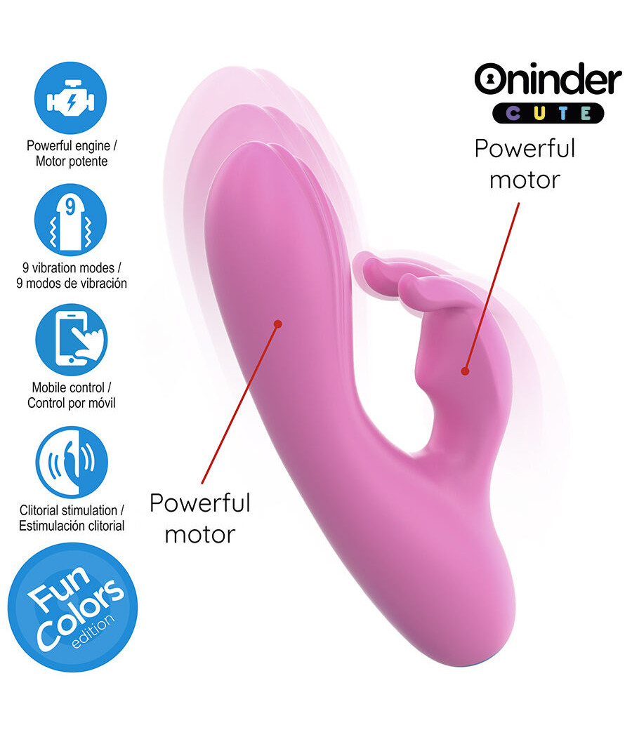 ONINDER CUTE - LOVE BUNNY VIBRADOR PUNTO G Y CLITORIS - APP MUNDIAL GRATUITA