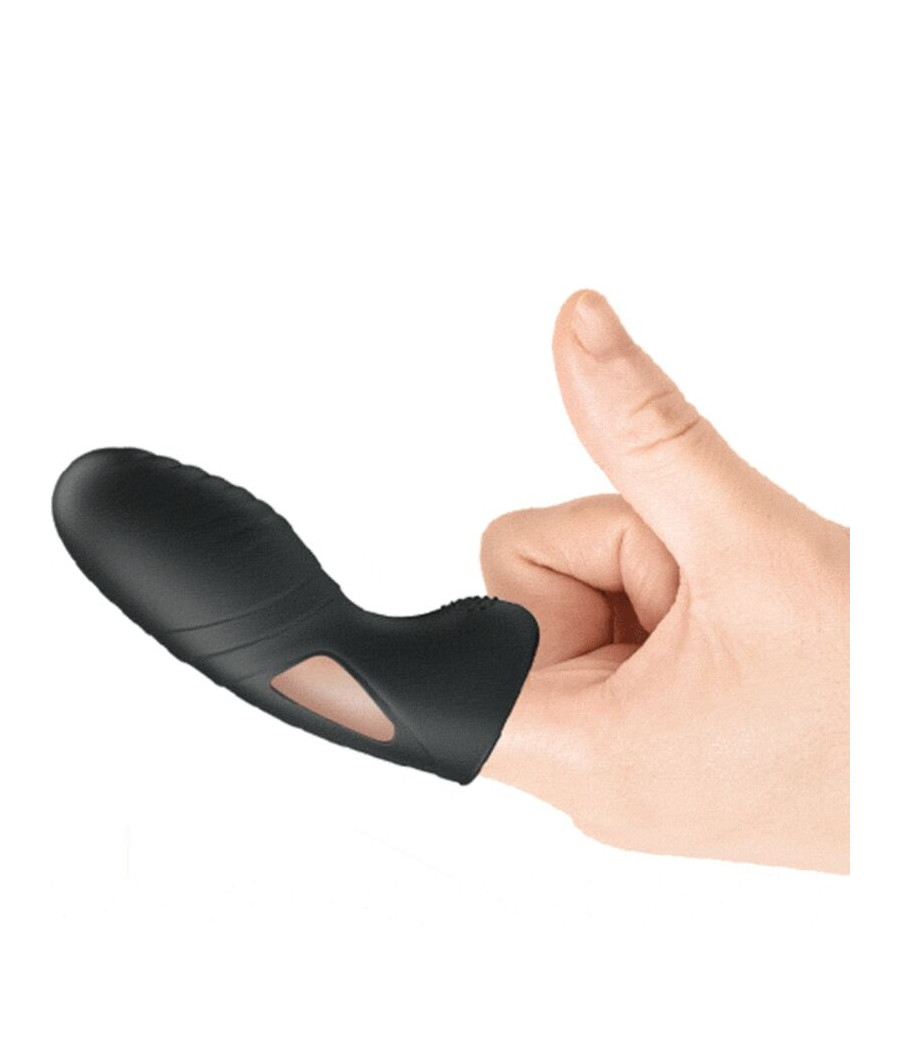 PRETTY LOVE - ALAN SILICONE FINGER VIBRATOR BLACK