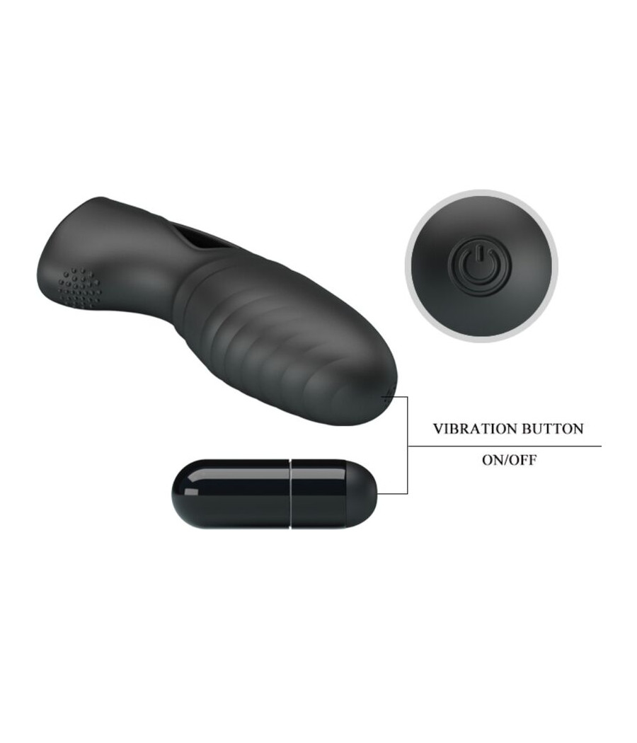 PRETTY LOVE - VIBRADOR DE DEDO DE SILICONE ALAN PRETO