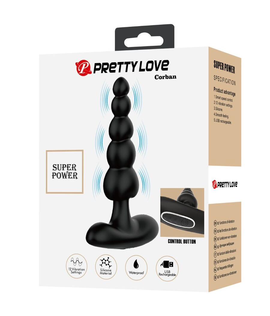 PRETTY LOVE - CORBAN ANALVIBRATOR 10 VIBRATIONEN SCHWARZ