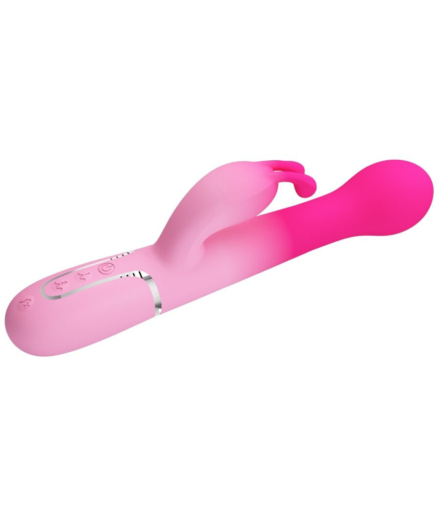 PRETTY LOVE - VIBRATEUR LAPIN MULTIFONCTION 3 EN 1 DEJON ROSE