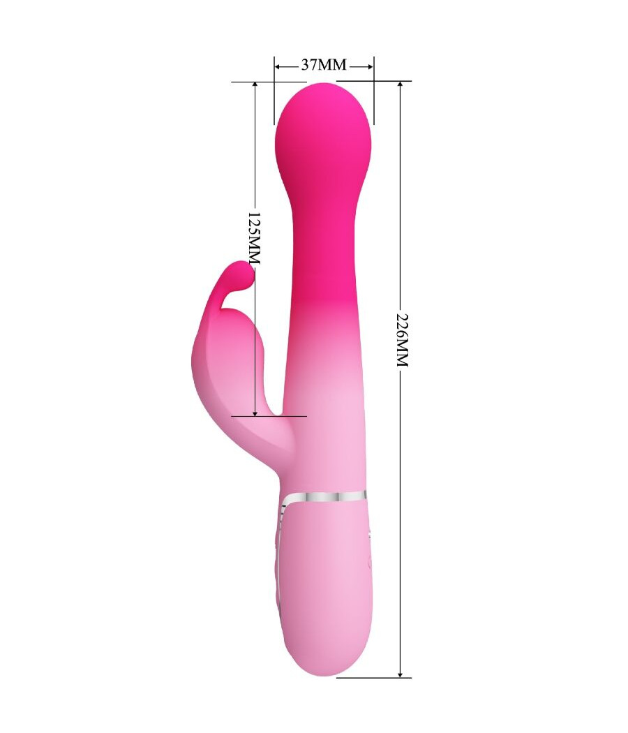 PRETTY LOVE - DEJON 3 IN 1 MULTIFUNZIONE VIBRATORE CONIGLIO ROSA