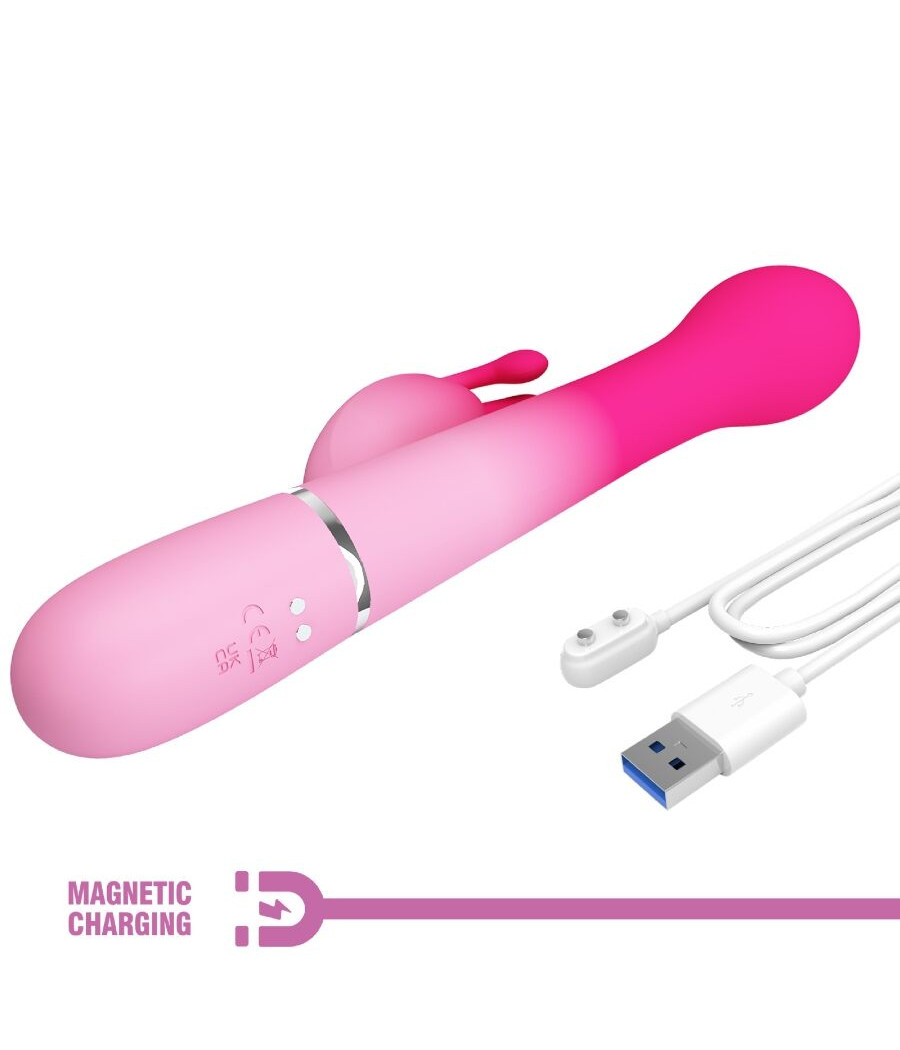 PRETTY LOVE - DEJON 3 EM 1 MULTIFUNCIONAL RABBIT VIBRADOR ROSA
