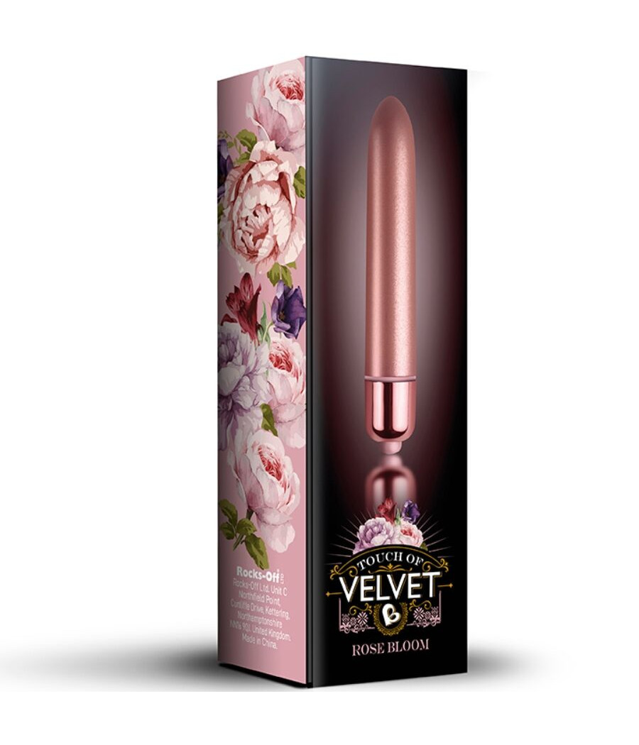 ROCKS-OFF - VIBRANTE BULLET TOUCH OF VELVET ROSE BLOOM 10 VELOCITÀ