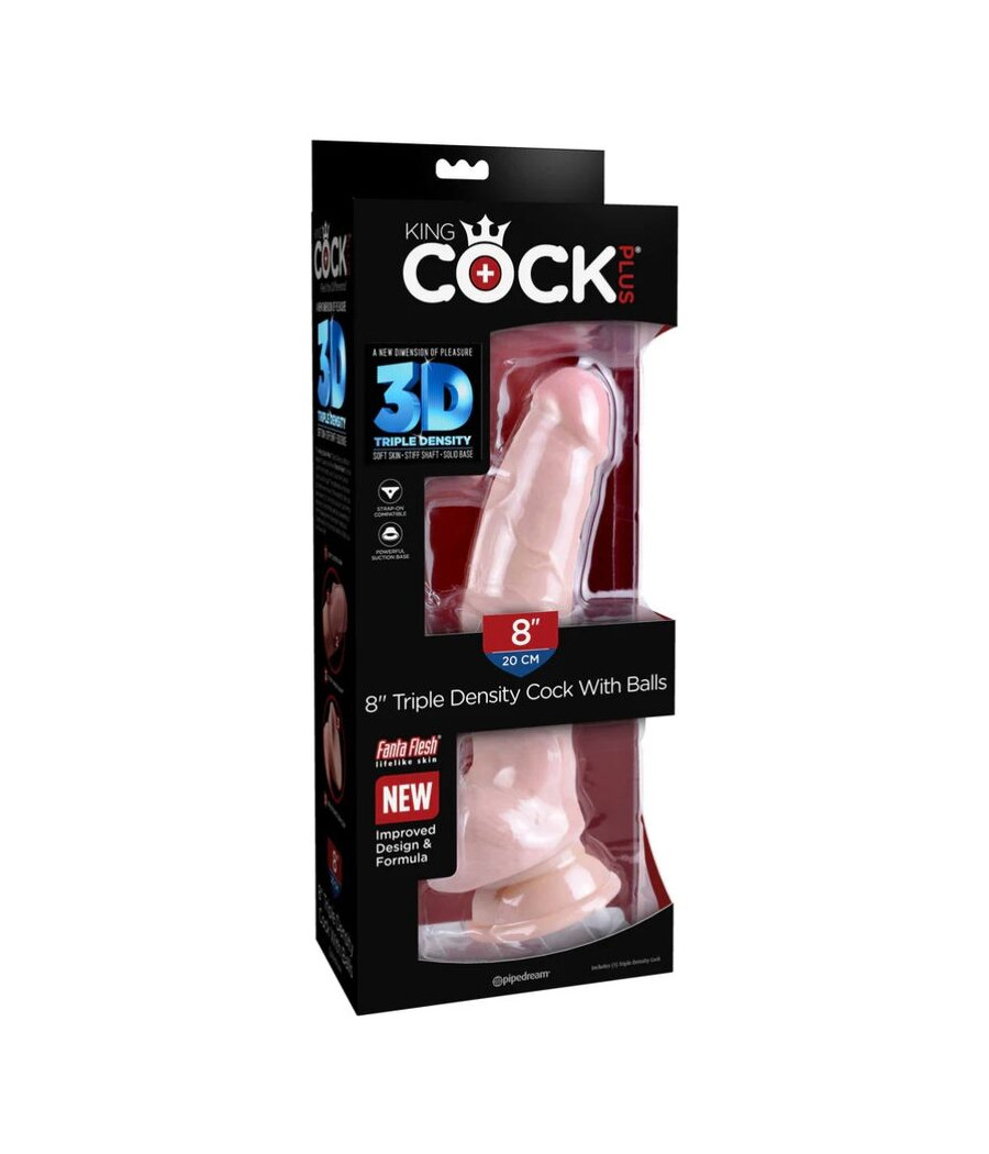 KING COCK - DILDO TRIPLE DENSIDAD 18.4 CM