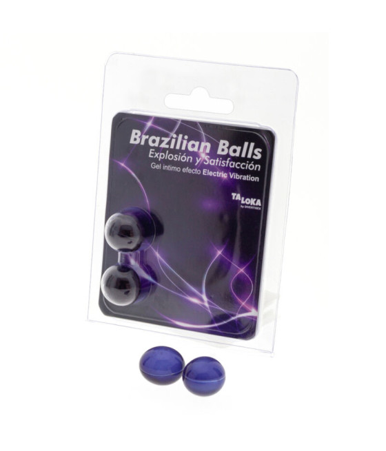TALOKA - 2 BOLAS BRASILEIRAS GEL EMOCIONANTE EFEITO VIBRATÓRIO ELÉTRICO