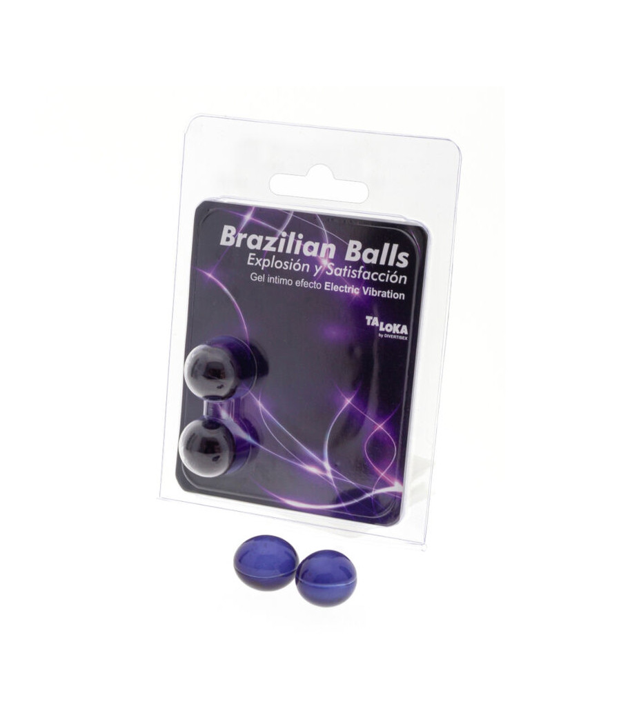 TALOKA - 2 BALLES BRÉSILIENNES EFFET VIBRANT ÉLECTRIQUE GEL EXCITANT