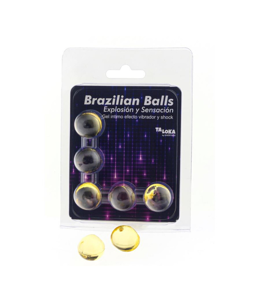 TALOKA - 5 BRASILIANISCHE BLLE MIT VIBRATIONS- UND SCHOCKEFFEKT AUFREGENDES GEL