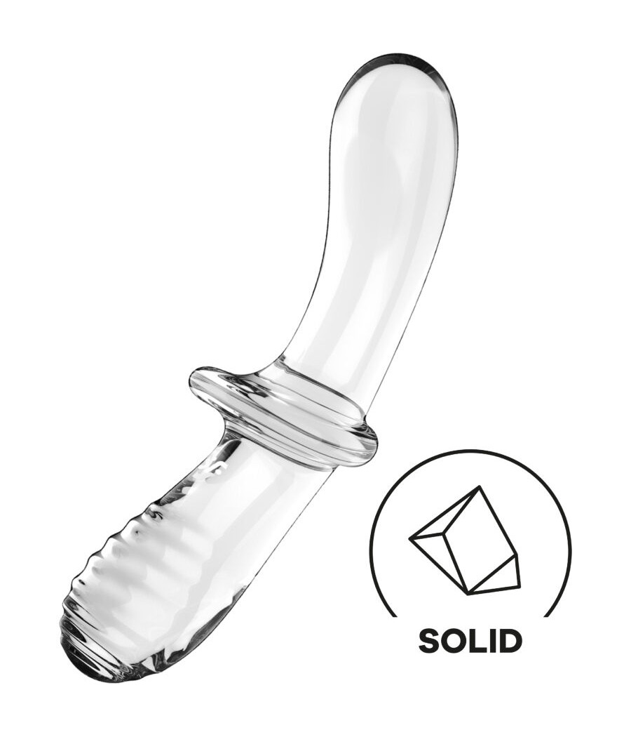 SATISFYER - DOUBLE CRYSTAL DILDO TRANSPARENTE