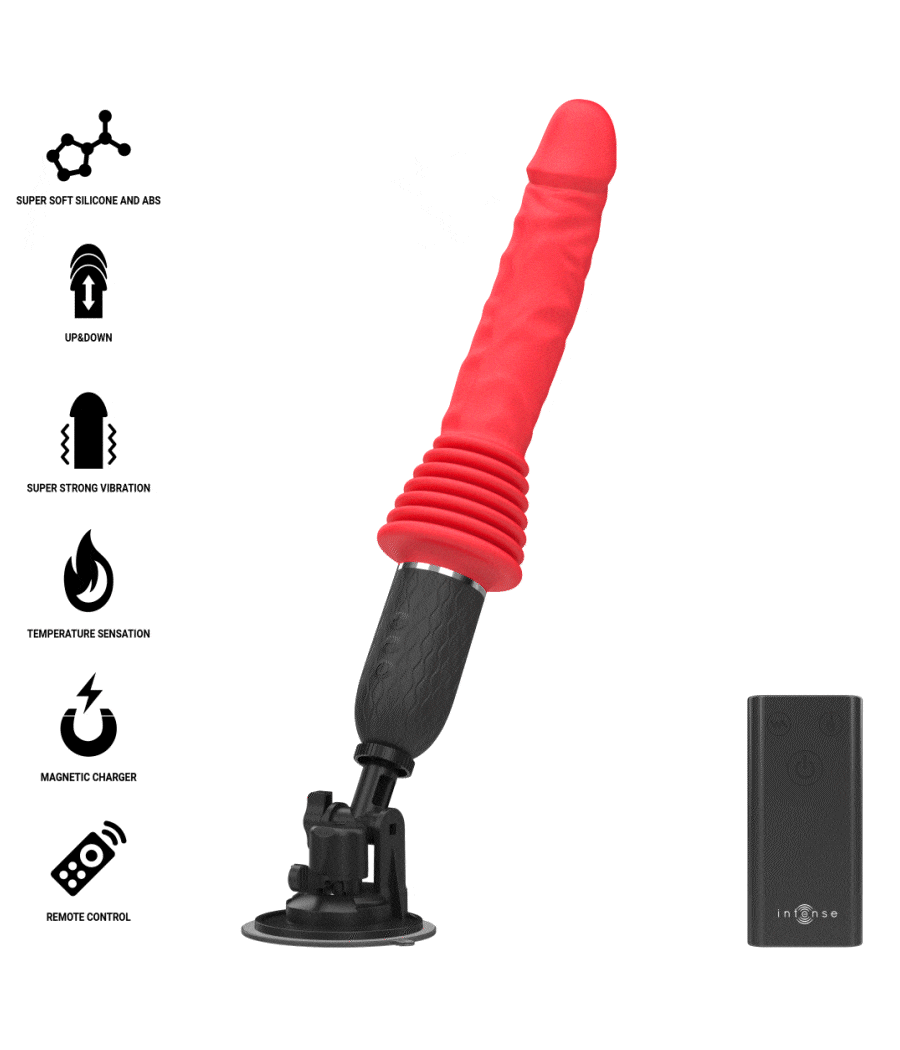 INTENSE - CYNTHIA VIBRADOR DE IMPULSO COM CONTROLE REMOTO E AQUECIMENTO