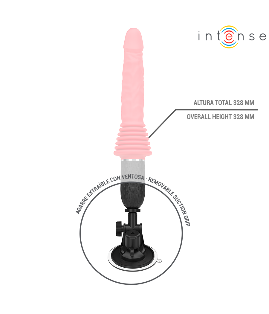INTENSE - VIBRATEUR À POUSSÉE TÉLÉCOMMANDÉ CYNTHIA AVEC CHAUFFAGE