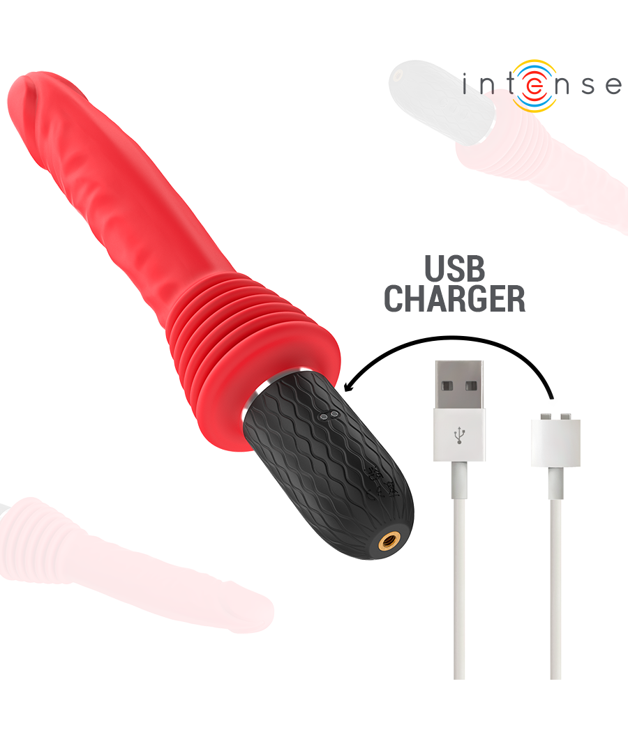 INTENSE - CYNTHIA REMOTE CONTROL THRUSTING VIBRATOR WITH HEAT