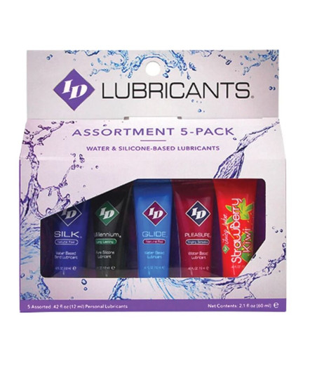 ID JUICY LUBE - ASSORTIMENT DE 5 TUBES DE LUBRIFIANT 12 ML